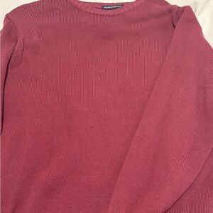Brandy Melville Men's Burgundy Crewneck Sweater